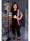 Black Colour Reeza 3 Piece Design Reyon printed Stylish Kids Collection R-04